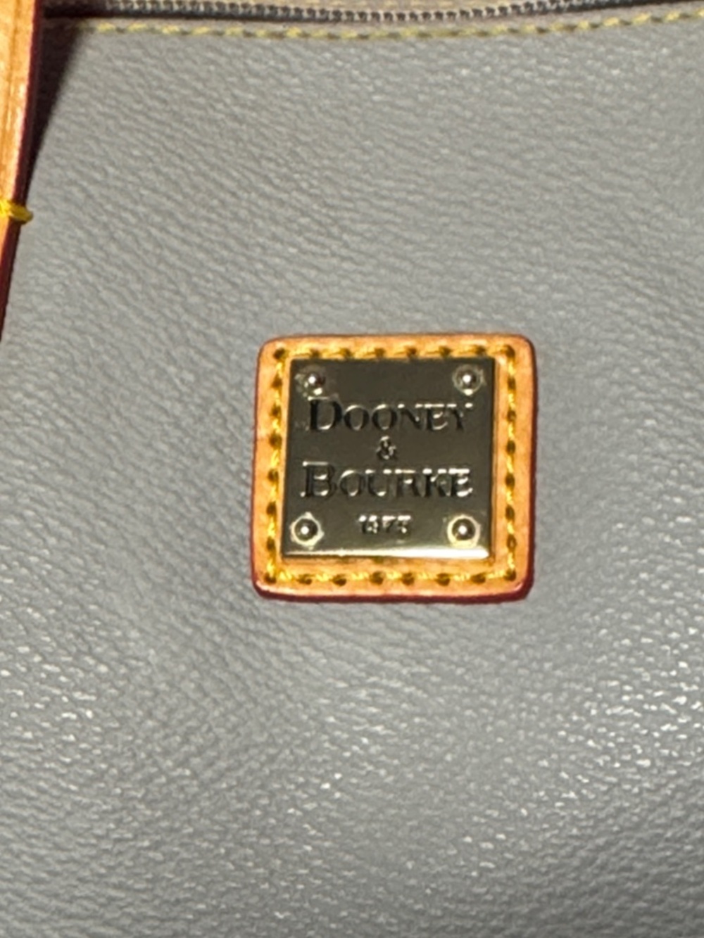 Dooney & Bourke Gray Satchel with Tan  Accents - Picture 8 of 13